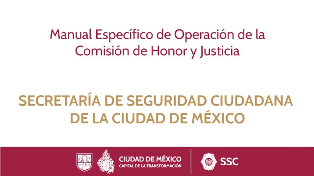 Manual Específico de Operación de la Comisión de Honor y Justicia