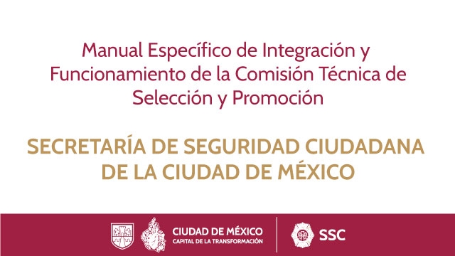Manual Específico de Integración y Funcionamiento de la Comisión Técnica de Selección y Promoción