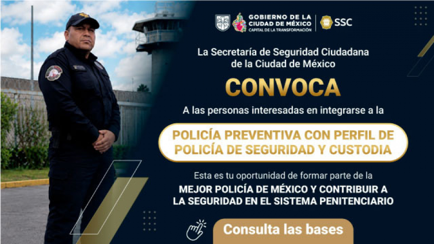 Convocatoria Policía Preventiva con perfil de Seguridad y Custodia